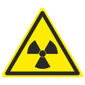 Знак безопасности W-05 «Опасно. Радиоактивные вещества или ионизирующее излучение»