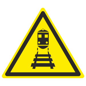 Знак безопасности W-31 «Берегись поезда»