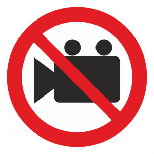 Т-2397 - Таблички на пластике «Видеосъемка запрещена»